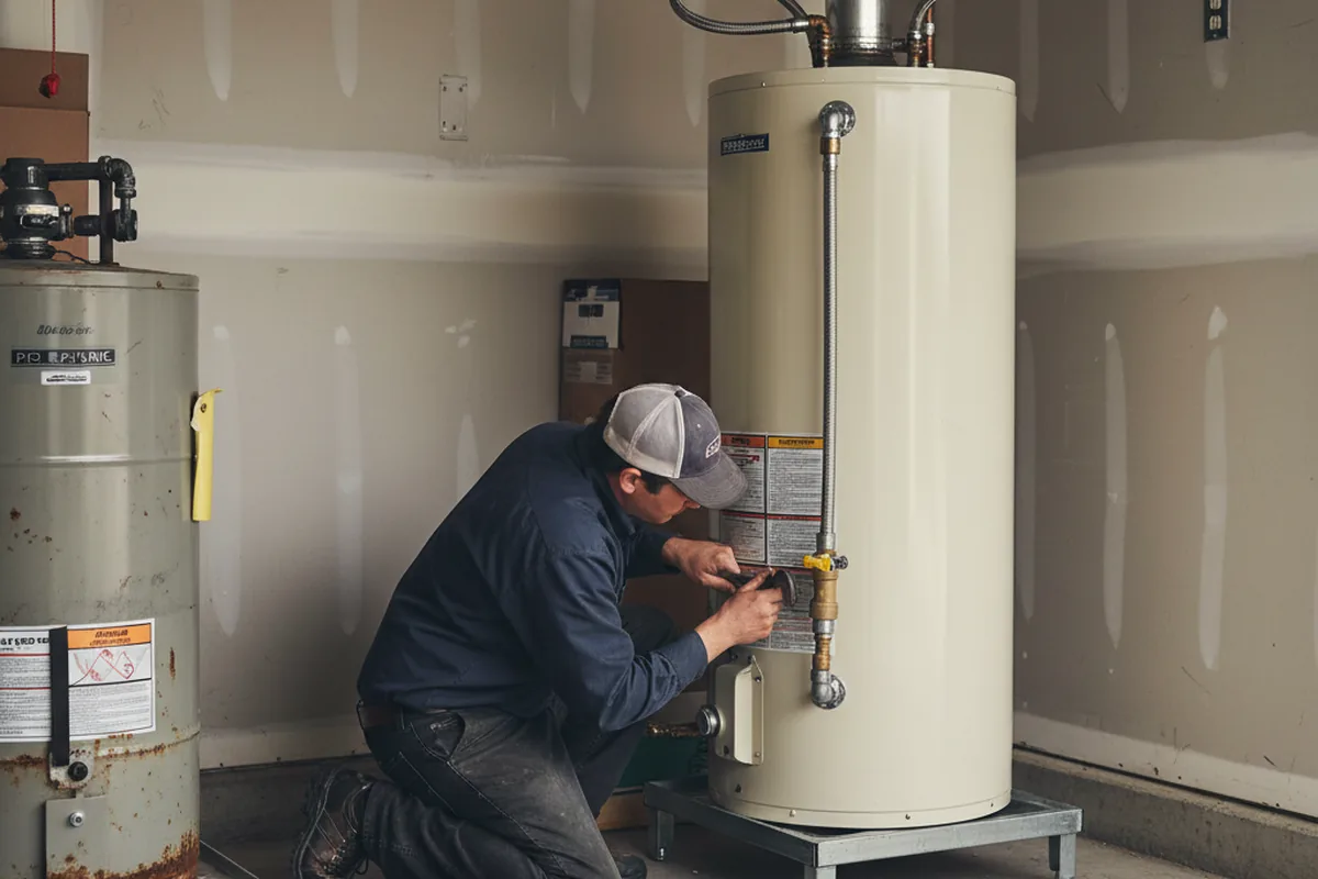 Water heater and shutoff valve replacement in Florence
